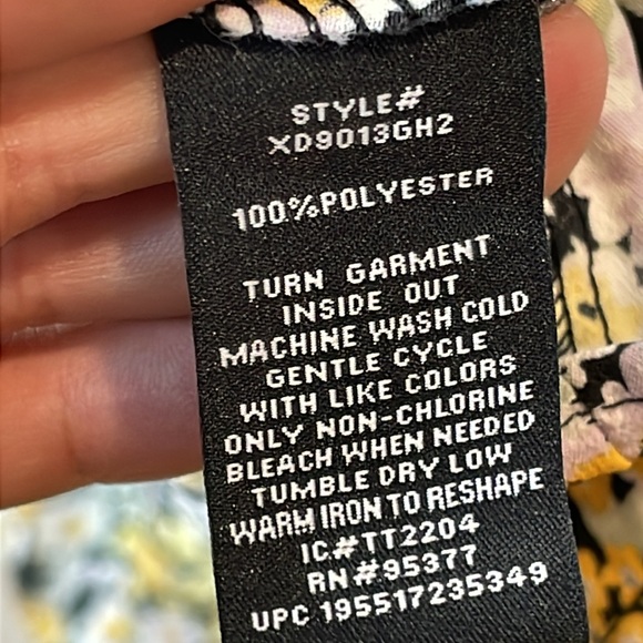 Social Standard by Sanctuary Womens Yellow Flowers Tiered Maxi Dress SIZE MEDIUM - Picture 5 of 7